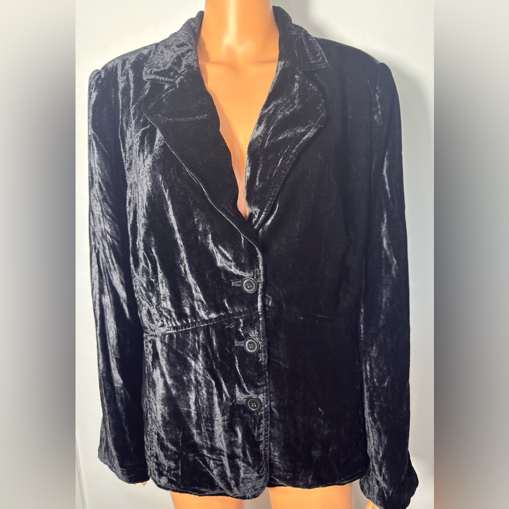 Lane Bryant Black Velvet Blazer